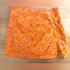 Questions? Leave A Comment Below! Orange Mini Skirt For Beach In Spring, Orange Mini Skirt For Spring Beach Outing, Orange Mini Skirt For Spring Beach Occasion, Orange Mini Skirt For Beach And Spring, Pink Floral Print Skort For Vacation, Pink Zara Beach Skirt, Zara Pink Beach Skirt, Zara Mini Skirt For Beach In Spring, Zara Pink Floral Print Skirt