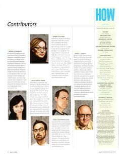 an article in the magazine features portraits of men and women