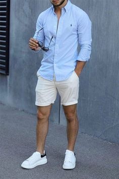 Mens Summer Outfits, Mens Casual Outfits Summer, Men Fashion Casual Shirts, Hipster Man, Shirt Casual Style, Outfits 2023