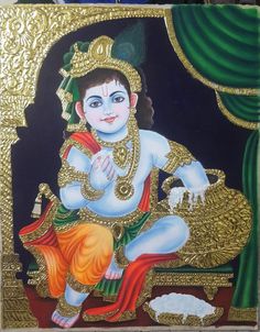 a painting of a god sitting on a chair