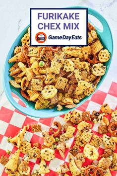 Discover a taste sensation with our Furikake Chex Mix! This Japanese-inspired snack blends sweet, salty, and spicy flavors for an irresistible game day treat. Perfect with beer and easy to make. Get ready for a flavor-packed adventure! #GameDayEats #FurikakeChexMix