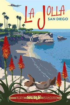 an advertisement for the la jolla san diego