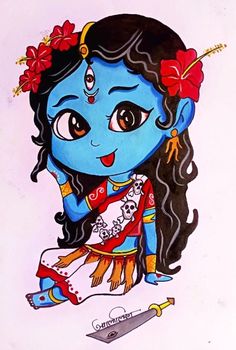 Kali Mata Drawing Sketch, Kali Maa Drawing Pencil, Kali Maa Drawing For Kids, Angry Kali Mata Drawing, Ma Kali Drawing Sketch, Diwali Special Rangoli Design, Craft Work For Kids, Free Hand Rangoli Design