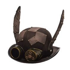 Steam Punk Hat Retro Rabbit Ears Patch Decoration Top Hat Headwear 100% NEW Package:1pc Hat Head Size:about 56cm The goggle is removable and can be worn. The strap is adjustable. You can see through them, though there are gears decorating the one eye piece. Steampunk,Victorian,Industrial Age Cosplay costume Steampunk gears accessories for men or women Best gift for steampunk cyberpunk funs. Top Hats For Women, Moda Steampunk, Fedora Women, Steampunk Top, Mode Steampunk, Victorian Accessories, Steampunk Top Hat, Mode Punk, Steampunk Hat