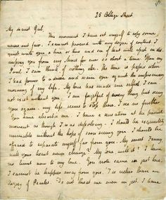 an old handwritten letter with writing on it