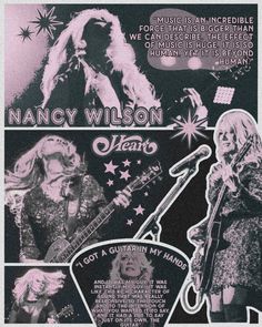 an advertisement for a concert featuring the band's singer and guitarist, nancy wilson