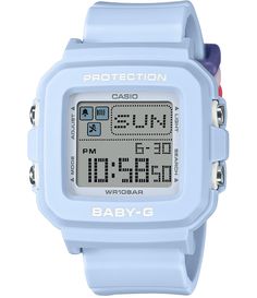 From G-Shock&#x2C; this women's watch features: Resin strapBuckle closure with multi loops Digital movement Multi alarmsWorld timeStopwatch Dot animationFull auto-calendarLED backlightBand length approx. 125mm - 180mmCase size approx. 42.8mm x 39mm x 14.7mmWater Resistance: 100M Imported. Accessories Watches Women, G Shock, 100m, Dillard's, Tri Color, Accent Colors, Womens Watches, Blue, Color