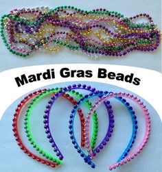 Mardi Gras Crafts For Kids, Mackenzie Marie, Beaded Headbands, Louisiana Style, Colorful Headbands, Easy Holidays Crafts