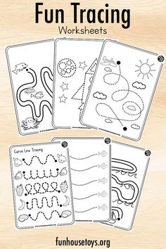 four printable worksheets for kids to learn how to draw and color