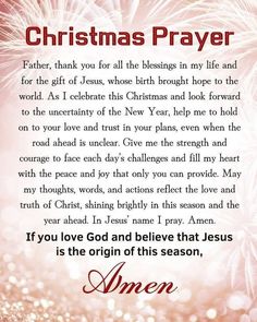 christmas prayer with fireworks in the background