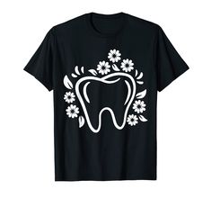 PRICES MAY VARY. Lightweight, Classic fit, Double-needle sleeve and bottom hem Funny Dental Shirts, Dental Shirts, Dental Hygienist, Dental Assistant, Dental Hygiene, Branded T Shirts, Shirt Design, Collar Styles, Top Styles