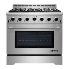 an oven with two burners and one door on the front is shown in stainless steel