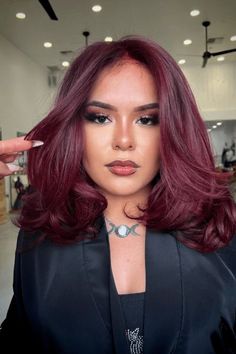 #BEAUTY, #RELATIONSHIPS #Fashion #Animals #Outfits #Winter Outfits #Animals Red Raspberry Hair Color, Maroon Hair Burgundy Wine, Maroon And Blonde Hair, Deep Maroon Hair, Raspberry Red Hair, Berry Hair Color, Maroon Red Hair, Dark Magenta Hair, Maroon Hair Color