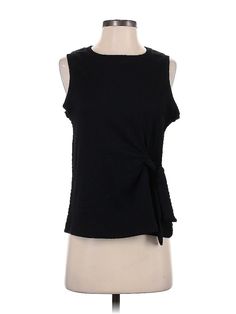 Nine West Sleeveless Blouse Size: Small Tops - used. 97% POLYESTER, 3% SPANDEX | Nine West Sleeveless Blouse: Black Tops - Size Small Black Sleeveless Blouse, Blouse Black, Black Sleeveless, Small Tops, Sleeveless Blouse, Nine West, Sleeveless Top, Womens Tops, Spandex