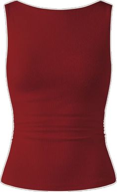 Chic Fitted Crew Neck Tank Top, Elegant Seamless Crew Neck Tops, Sleek Ribbed Fitted Top, Chic Solid Color Tank Top, Elegant Scoop Neck Stretch Knit Top, Elegant Stretch Knit Top With Scoop Neck, Chic Scoop Neck Knit Top For Layering, Chic Fitted Knit Top With Scoop Neck, Chic Fitted Solid Color Top