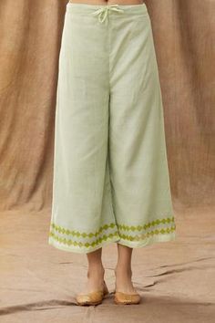 Shop for Manasi Sengupta Green Kota Doria Embroidered Kurta Set for Women Online at Aza Fashions Collar Kurta, Print And Embroidery, Pista Green, Long Kurta, Zari Embroidery, Kurta Set For Women, Types Of Work, Sequin Embroidery, Embroidered Dupatta