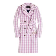 Nwot J Crew “Oversized Gingham” Trench Coat. Size 4. Nobody Does Gingham Quite Like We Do, Which Is Why We Took Our Signature Trench Coat-With All The Classic Details You Already Love, Like A Contrast Collar Meant For Popping, Removable Belt And Water-Repellent Fabric-And Crafted It In A Mood-Lifting Oversized Gingham Print. Cotton Notch Collar Six-Button Closure Welt Pockets Belted Waist Lined Spring Daywear Plaid Outerwear, Plaid Outerwear For Spring Daywear, Chic Plaid Cotton Outerwear, Cotton Gingham Outerwear For Spring, Spring Gingham Cotton Outerwear, Preppy White Outerwear For Spring, Spring Gingham Outerwear For Work, Preppy Cotton Outerwear For Spring, Preppy Spring Outerwear For Workwear