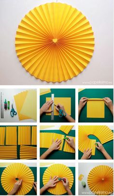 the steps to make a paper fan