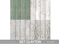 set of four wood planks with different colors and textures for the background or wallpaper