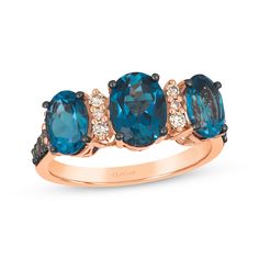 Like a hidden treasure in the ocean's depths, December's Birthstone captivates with its mesmerizing shades of blue, reminiscent of the most tranquil waters. Levian Jewelry, Ring My Bell, Chocolate Diamonds, Le Vian, Peoples Jewellers, Sparkly Things, Three Stone Ring, Kay Jewelers, Rings Jewelry Fashion