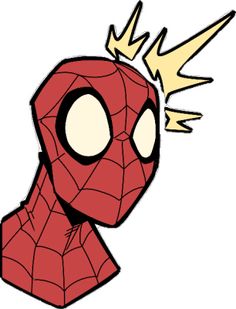 a drawing of a spider man with a crown on top of it's head