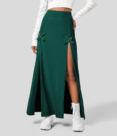 Cheap Summer Skirt With Split Hem, Cheap Split Bottoms For Summer, High Waisted Maxi Skirt Crop Top, Affordable High Waist Bottoms With Split Design, Split Leg Midi Skirt, Open Hip Skirt, Cheap Casual Skirt With Split Design, Cheap Women's Skirt With Split Design, Split Hem Long Skirt