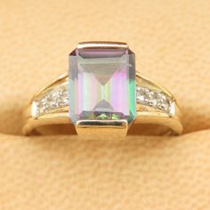 Matthews Auctions Mystic Topaz Ring, Ring Mountings, Mystic Topaz, Topaz Ring, Estate Jewelry, Topaz, Silver Gold, Gold Jewelry