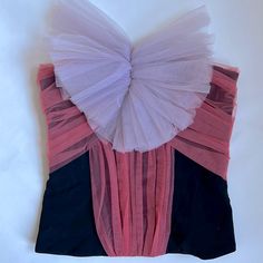 New Without Tags Viktor & Rolf Tulle Bustier Size 42 Chic Pink Corset For Evening, Chic Pink Corset For Party, Chic Pink Party Corset, Fitted Tulle Top For Party, Viktor Rolf, Viktor & Rolf, Limited Time, Black Pink, Womens Tops