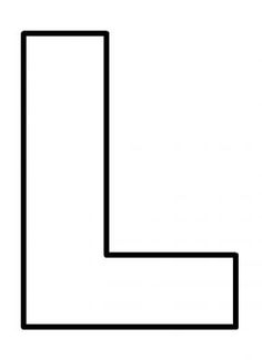 a black and white line drawing of the letter l