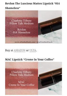 Revlon Matte Lipstick Shameless, Revlon Shameless Lipstick, Revlon Lipstick Shades, Revlon Matte Lipstick, Rare Colours, Autumn Aura, College Makeup, Lip Combos, Revlon Lipstick