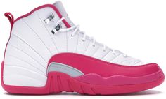 Jordan 12 Retro Dynamic Pink (GS) Jordan Pink, Pink Jordans, Jordan Shoes Girls, Basketball Goals, Jordan Shoes Retro, Shoes Sneakers Jordans, Air Jordan 12, Womens Air Jordans, Nike Air Shoes