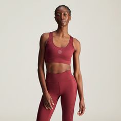 adidas Shop the adidas by Stella McCartney TruePurpose Power Impact Training Medium-Support Bra - Burgundy at adidas.com/us! See all the styles and colors of adidas by Stella McCartney TruePurpose Power Impact Training Medium-Support Bra - Burgundy at the official adidas online shop. Training Volleyball, High Support Bra, Softball Training, Red Sports Bra, Adidas Sports Bra, Medium Support Sports Bra, Yoga Sports Bra, Adidas By Stella Mccartney, Racerback Sports Bra