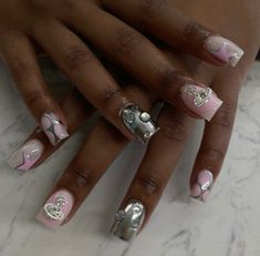 Short Nails Birthday, Pink Short Nails, Nails Birthday, Acrylic Nails Nude, Girly Acrylic Nails, Cute Acrylic Nail Designs, Casual Nails, Work Nails