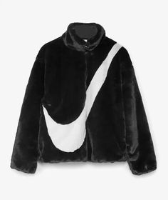 Womens Nike, Rich Fabric, Sherpa Jacket, Faux Fur Jacket, Fur Jacket, Nike Sportswear, Coats Jackets Women, Nike Jacket, Fossil