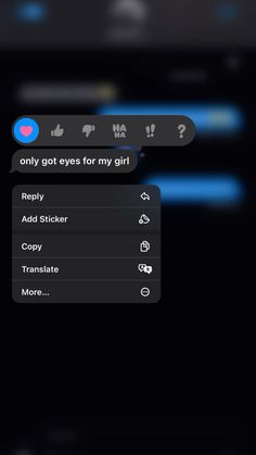 an iphone screen with the text only got eyes for my girl