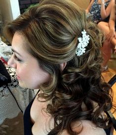 Mother Of The Bride Hairstyles Long Hair, Mother Of The Bride Hair Down, Mother Of The Bride Hair Half Up, Mother Of Bride Hairstyles, Mob Hair, Mother Of The Bride Hairdos, Mother Of The Bride Hairstyles, Mother Of The Groom Hairstyles, Bride Updo