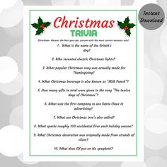 a christmas trivia is shown with the words, what does it mean to be?