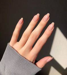 Nailart Pink, Acrylic Nails Nude, Nails Nude, Easy Nails, White Acrylic Nails, Basic Nails, Unique Acrylic Nails, Neutral Nails, Nailed It