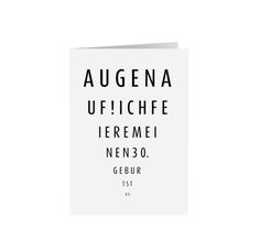 an eye chart card with the names of different eyes