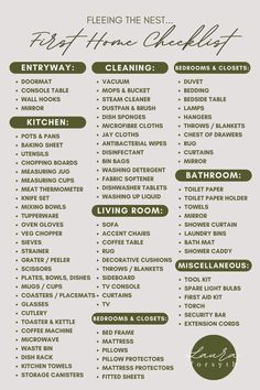 the ultimate guide to cleaning your home with this printable list for all kinds of items