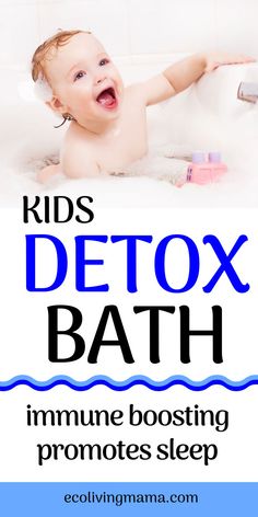 When I first learned that a detox bath for kids is a natural way to enhance their immunity, remove toxins AND promote sleep, I was ALL IN. With Epsom salts and essential oils, this soothing natural remedy is easy, gentle and perfect for children. A detox bath is a great way to help your kids kick colds or the flu, you’ll want to save this simple detox bath recipe for cold season! #naturalremedy #detox #essentialoils Detox Bath For Kids, Detox Bath Recipe, Bath Detox, Bath Recipes, Detox Bath, Easy Detox, Yoga Posen