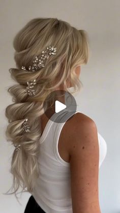 Long Braid Wedding Hair, Hairstyle For Long Straight Hair, Wedding Upstyles, Event Hairstyles, Down Hairstyles For Long Hair, Easy Updos For Medium Hair, Magic Dust, Long Hair Video, Up Dos For Medium Hair