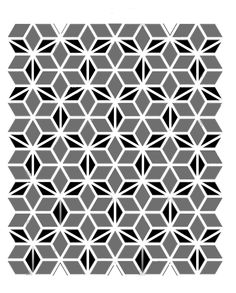 an abstract geometric design with black and white lines on the bottom, in shades of gray