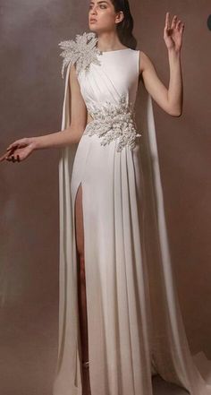 White Evening Dress, Gowns Prom, Formal Dresses Prom, Dresses To Wear To A Wedding