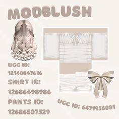 an advertisement for modblushh clothing and accessories