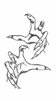 a drawing of two birds flying in the sky