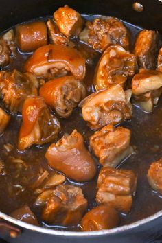 the food is being cooked in the pot on the stove top, ready to be eaten