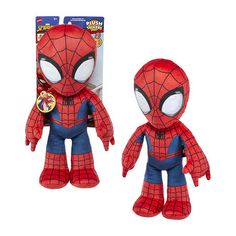 the spider man plush toy is in its packaging