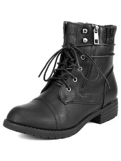 Closure Type:Side zipper \nColor:Black \nPattern Type:Plain \nToe:Round Toe \nBoots Height Type:Mid Calf Boots \nUpper Material:Corduroy \nOutsole Material:PVC \n Paris Winter Fashion, Rubber Sole Boots, Estilo Dark, Winter Riding, Lace Up Combat Boots, Ankle Cuffs, Boots Ankle, Ankle Bootie, Moto Boots