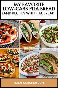 the cover of my favorite low carb pizza bread and recipes with pita bread